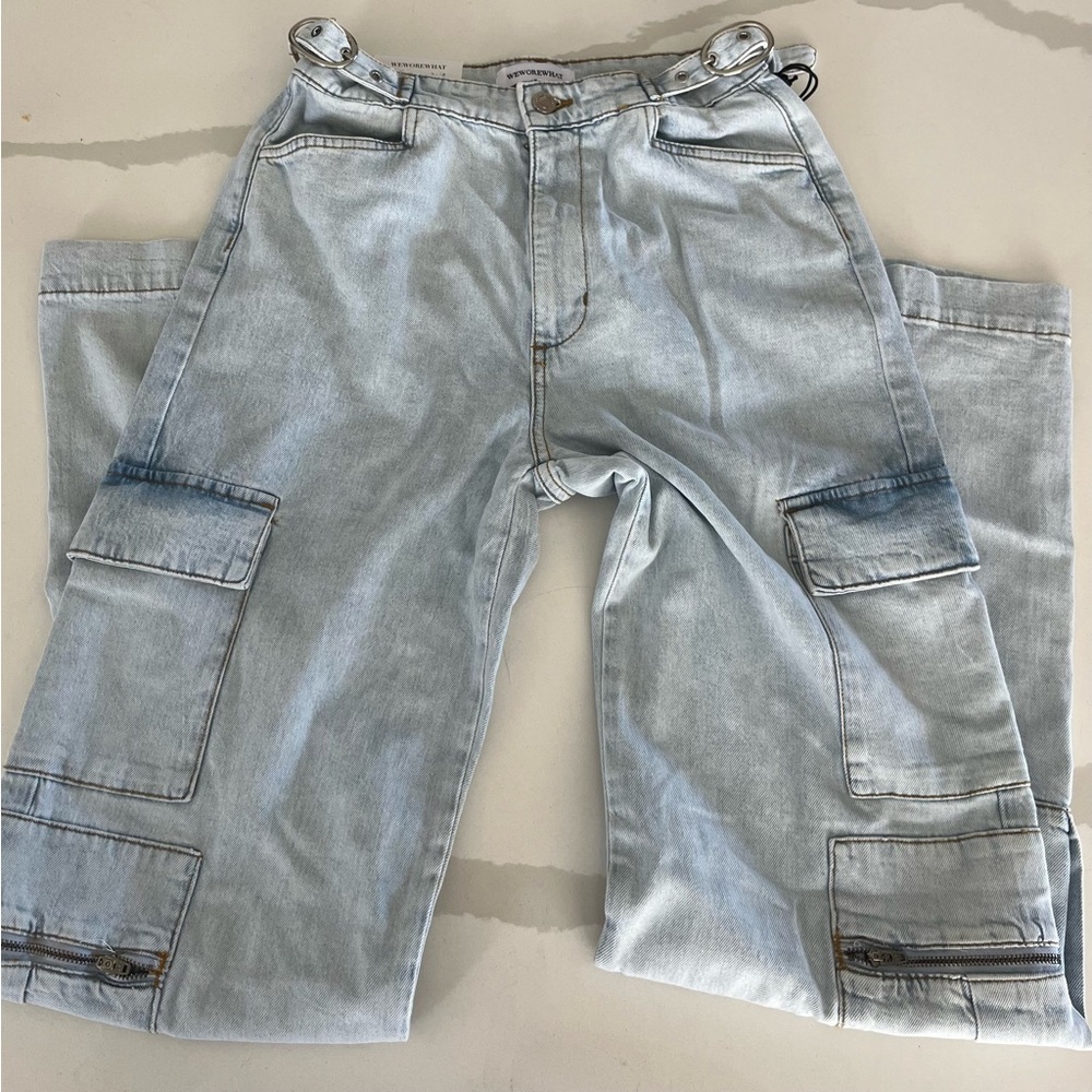 WeWoreWhat utility straight cargo jean